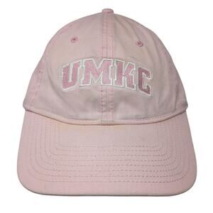 UMKC Slideback Hat Pink One Size Solid Adjustable Embroidered The Game